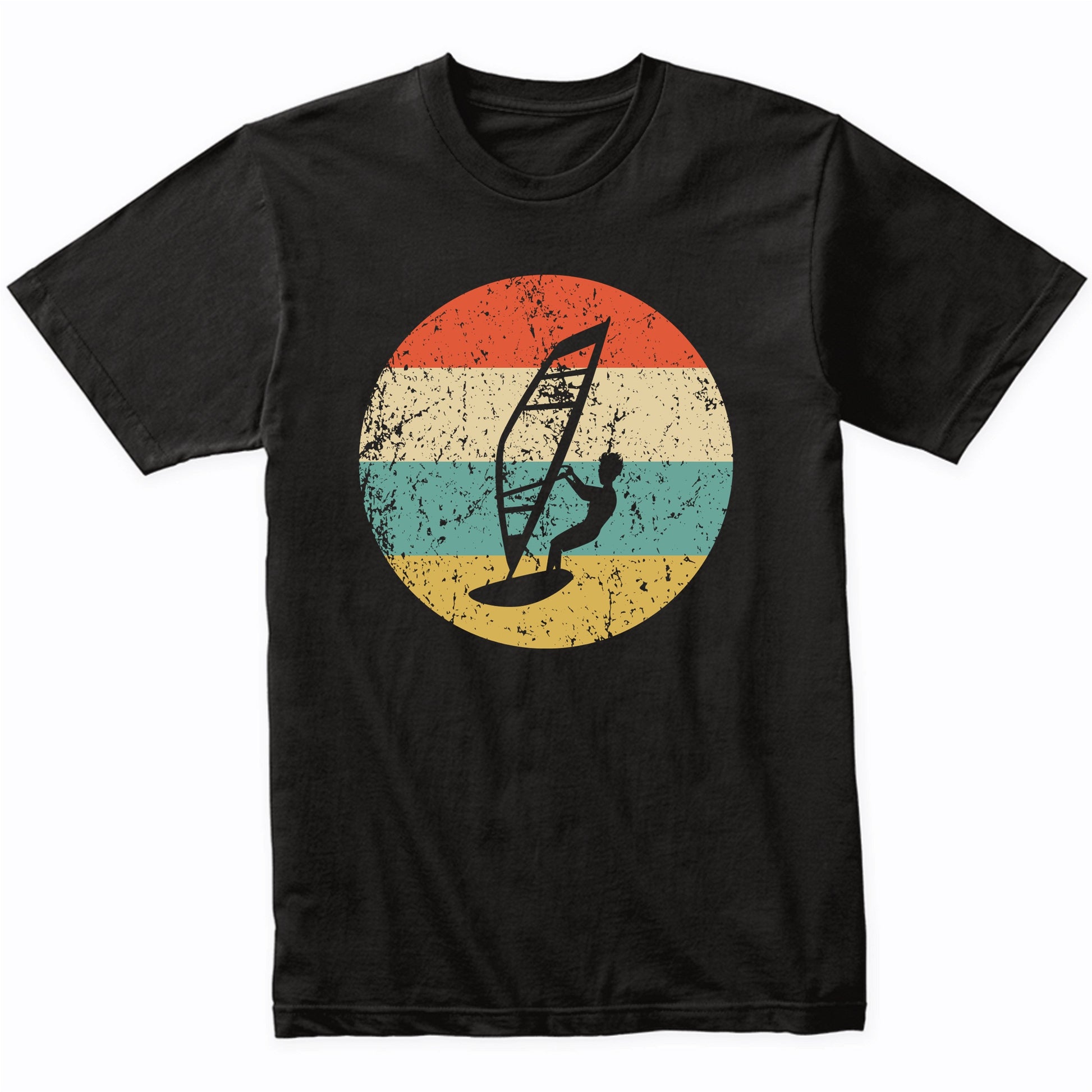 Windsurfing Shirt - Vintage Retro Windsurfer T-Shirt Men's Medium / Navy