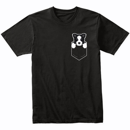 Border Collie In My Pocket Cute Dog Owner T-Shirt