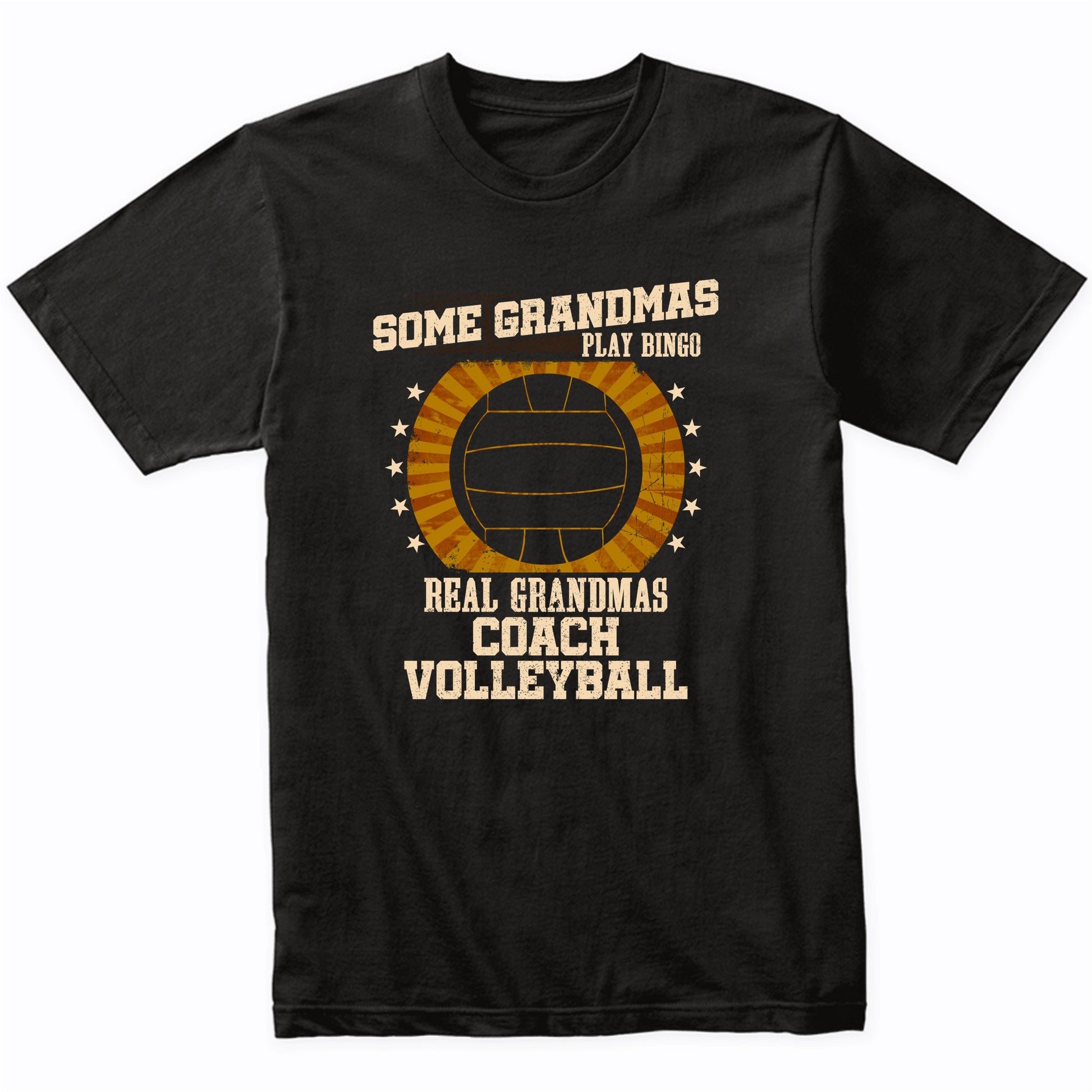 Volleyball Grandma Shirt - Real Grandmas Coach Volleyball T-Shirt