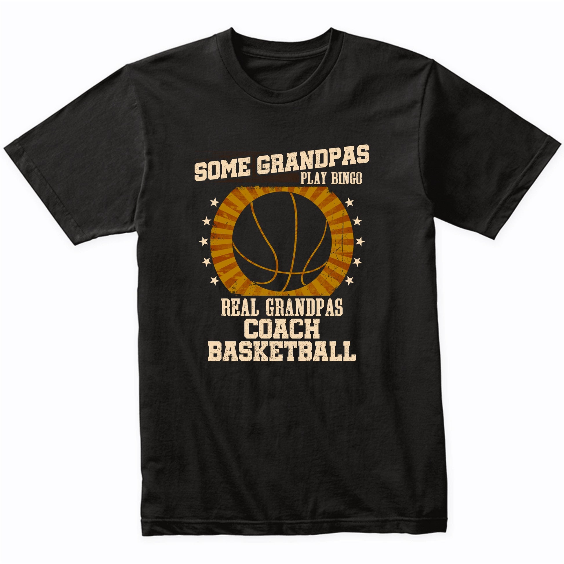 Basketball Grandpa Shirt - Real Grandpas Coach Basketball T-Shirt