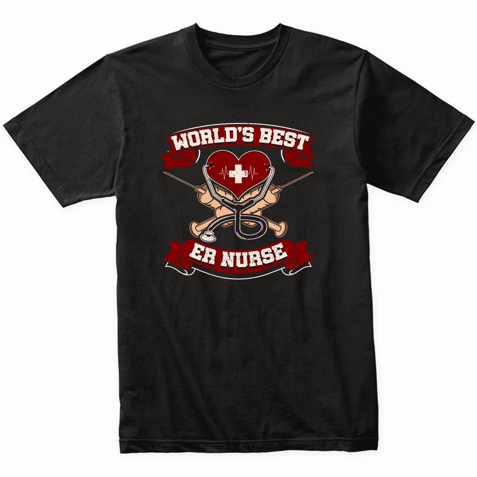 World's Best ER Nurse Nursing Graphic T-Shirt