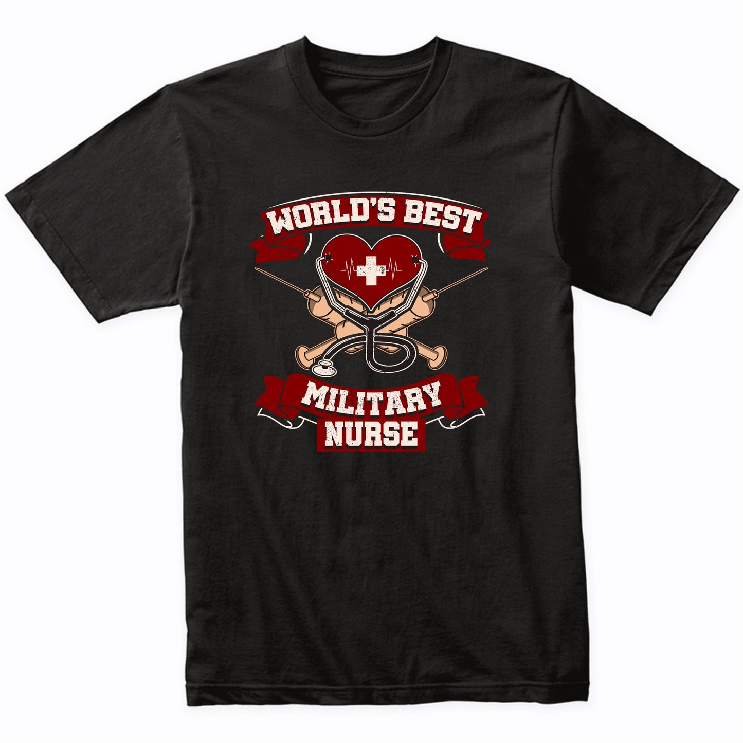 World's Best Military Nurse Nursing Graphic T-Shirt