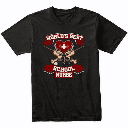 World's Best School Nurse Nursing Graphic T-Shirt