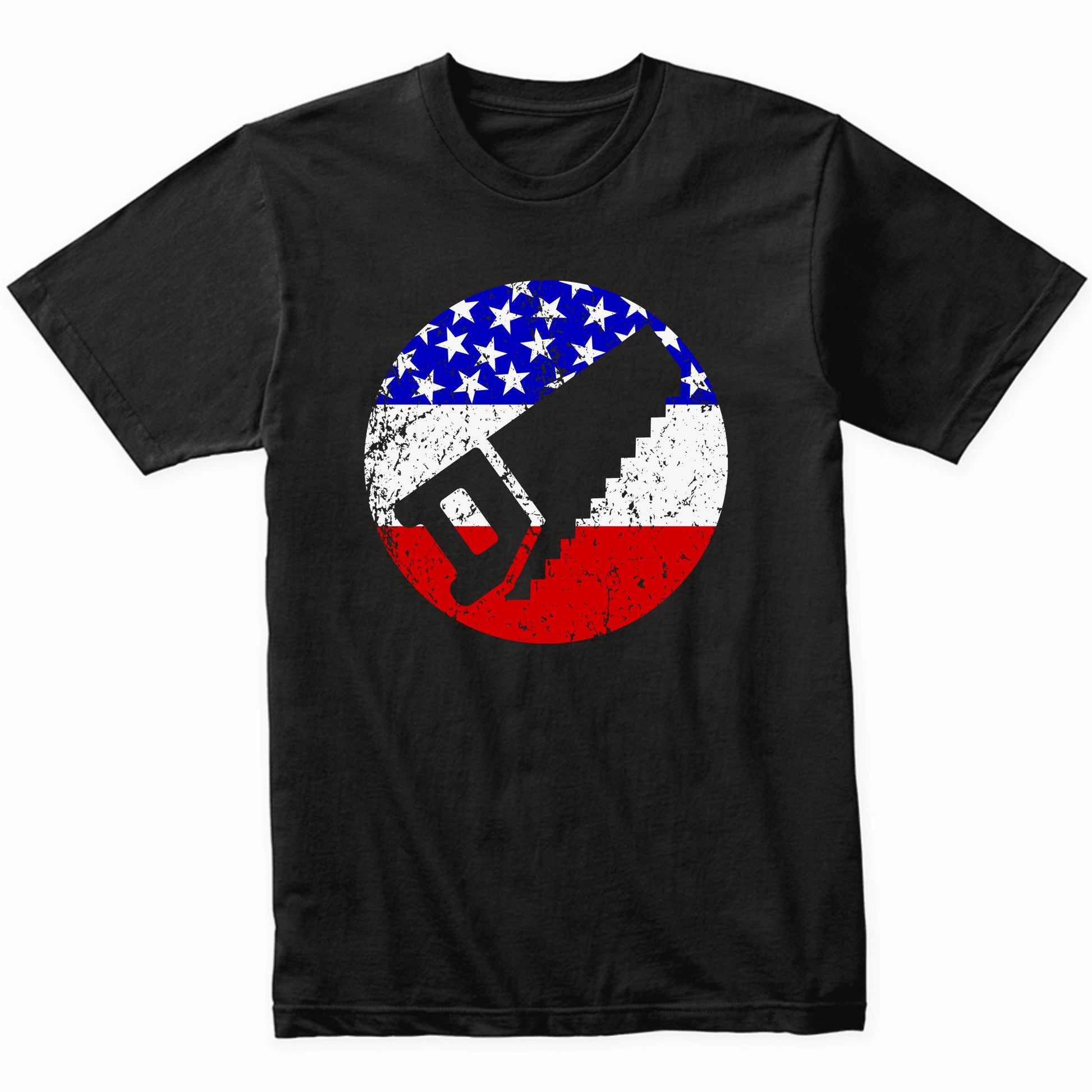 American Flag Carpenter Shirt - Retro Handsaw T-Shirt