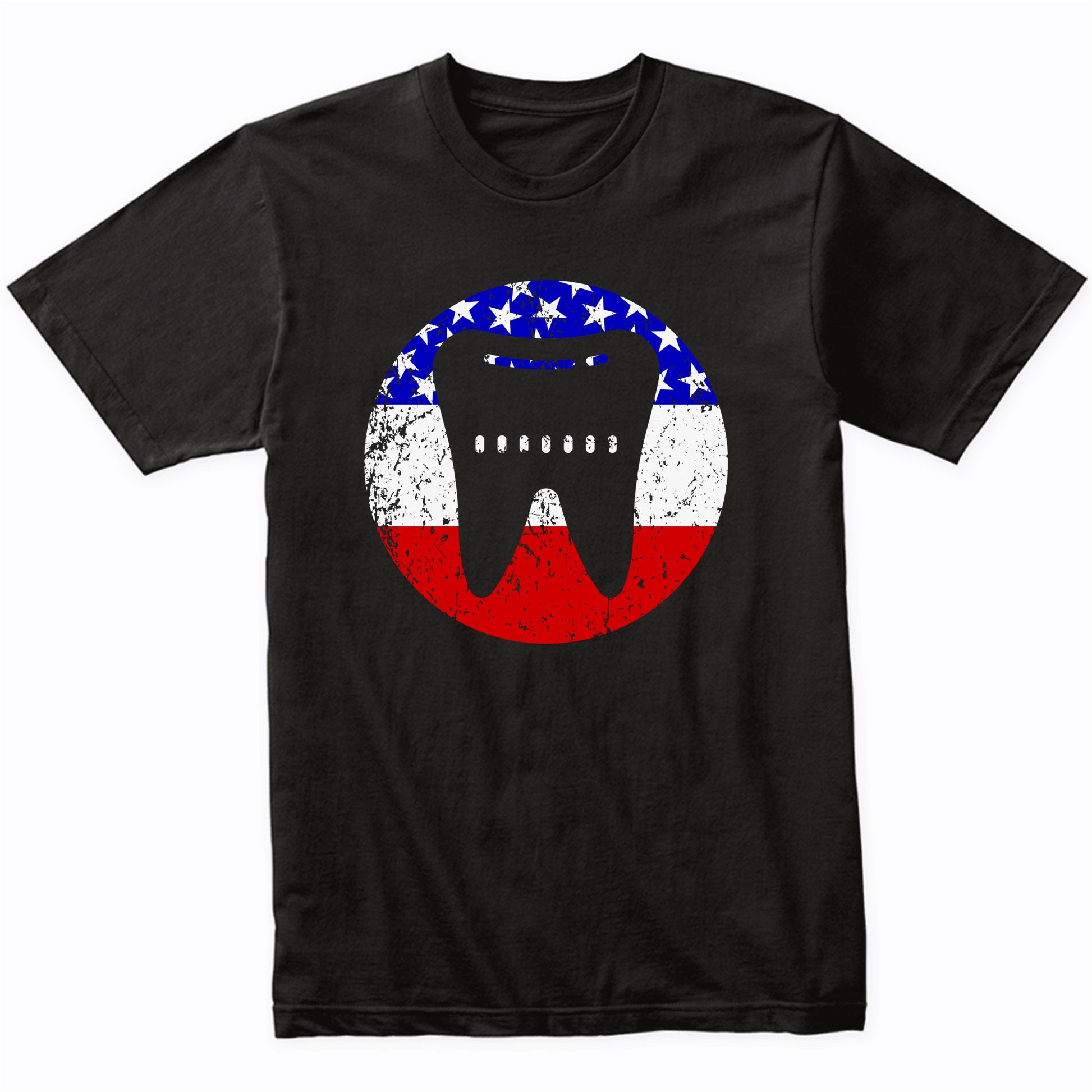 American Flag Dentist Orthodontist Shirt - Retro Tooth Shirt