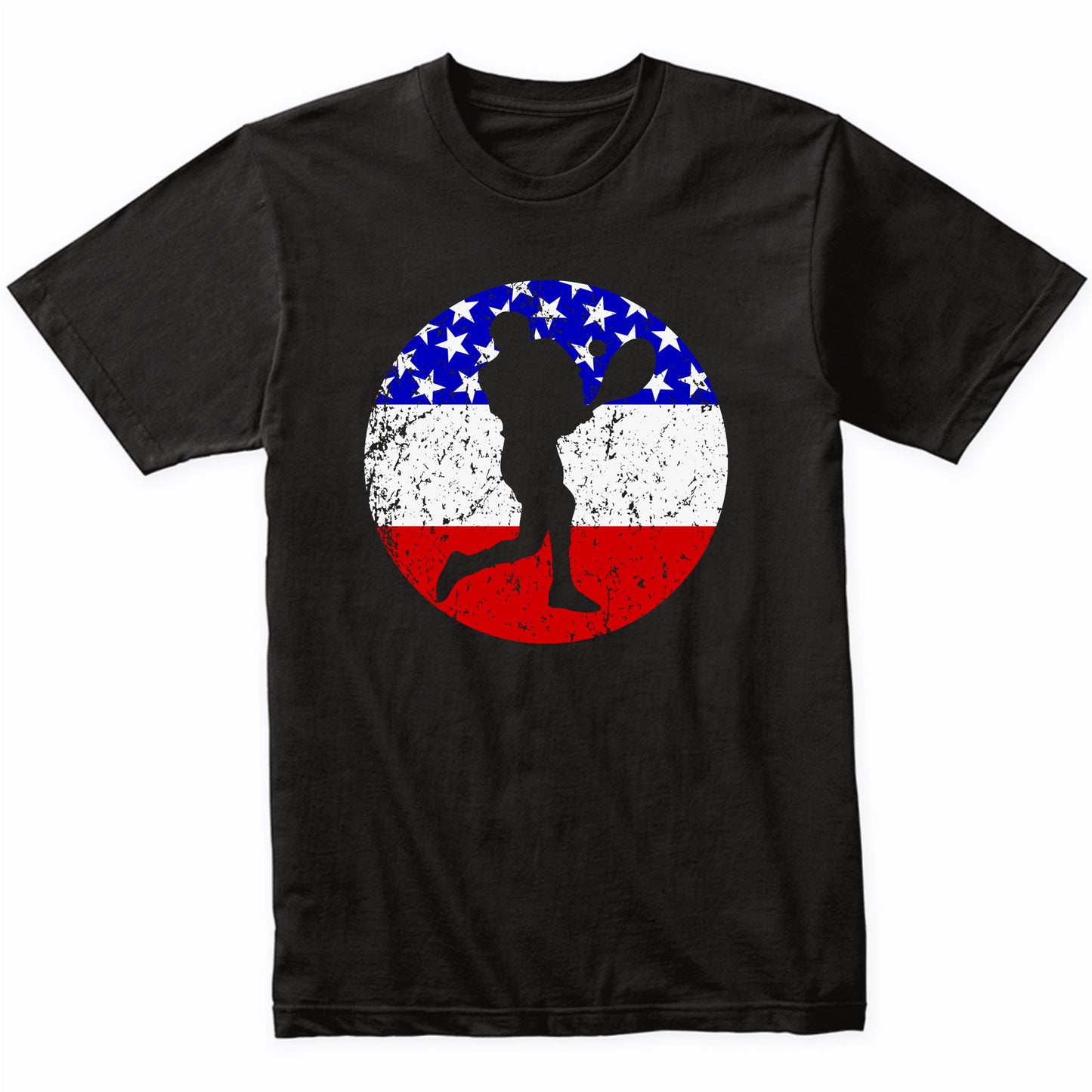 American Flag Tennis Shirt - Retro Tennis Player T-Shirt