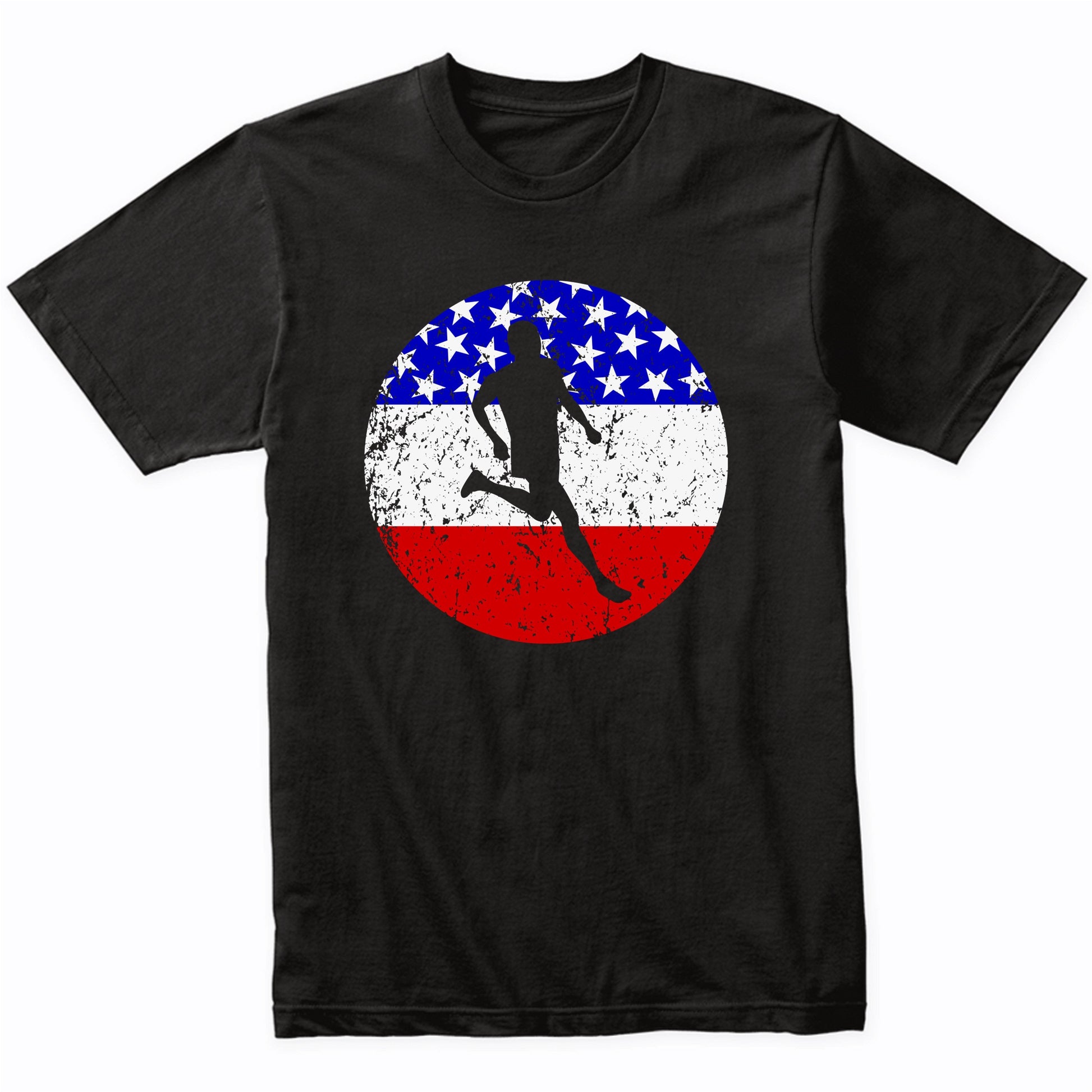 American Flag Running Shirt - Retro Runner T-Shirt