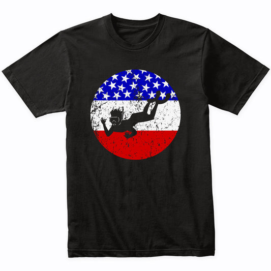 American Flag Snorkeling Shirt - Retro Snorkeler T-Shirt