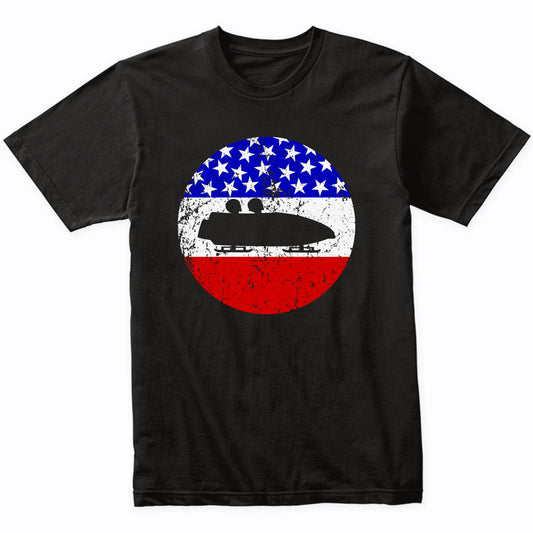 American Flag Bobsledding Shirt - Retro Bobsledder T-Shirt