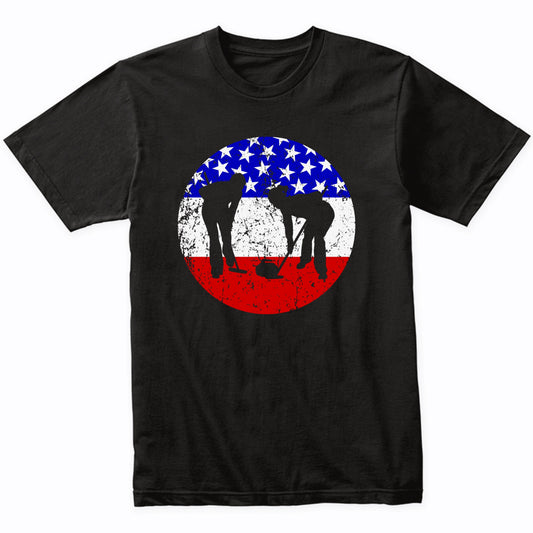 American Flag Curling Shirt - Retro Curler T-Shirt