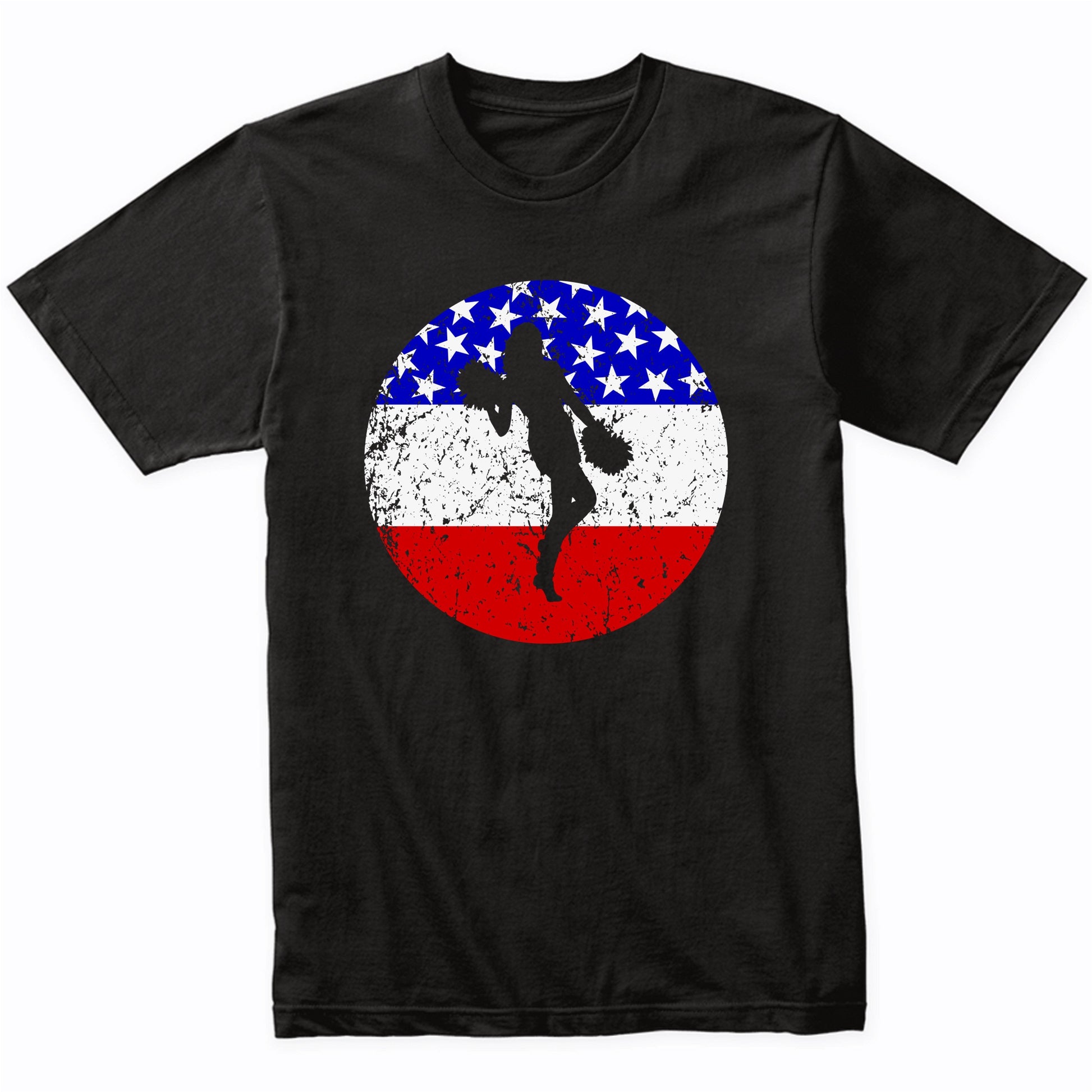American Flag Cheerleading Shirt - Retro Cheerleader T-Shirt