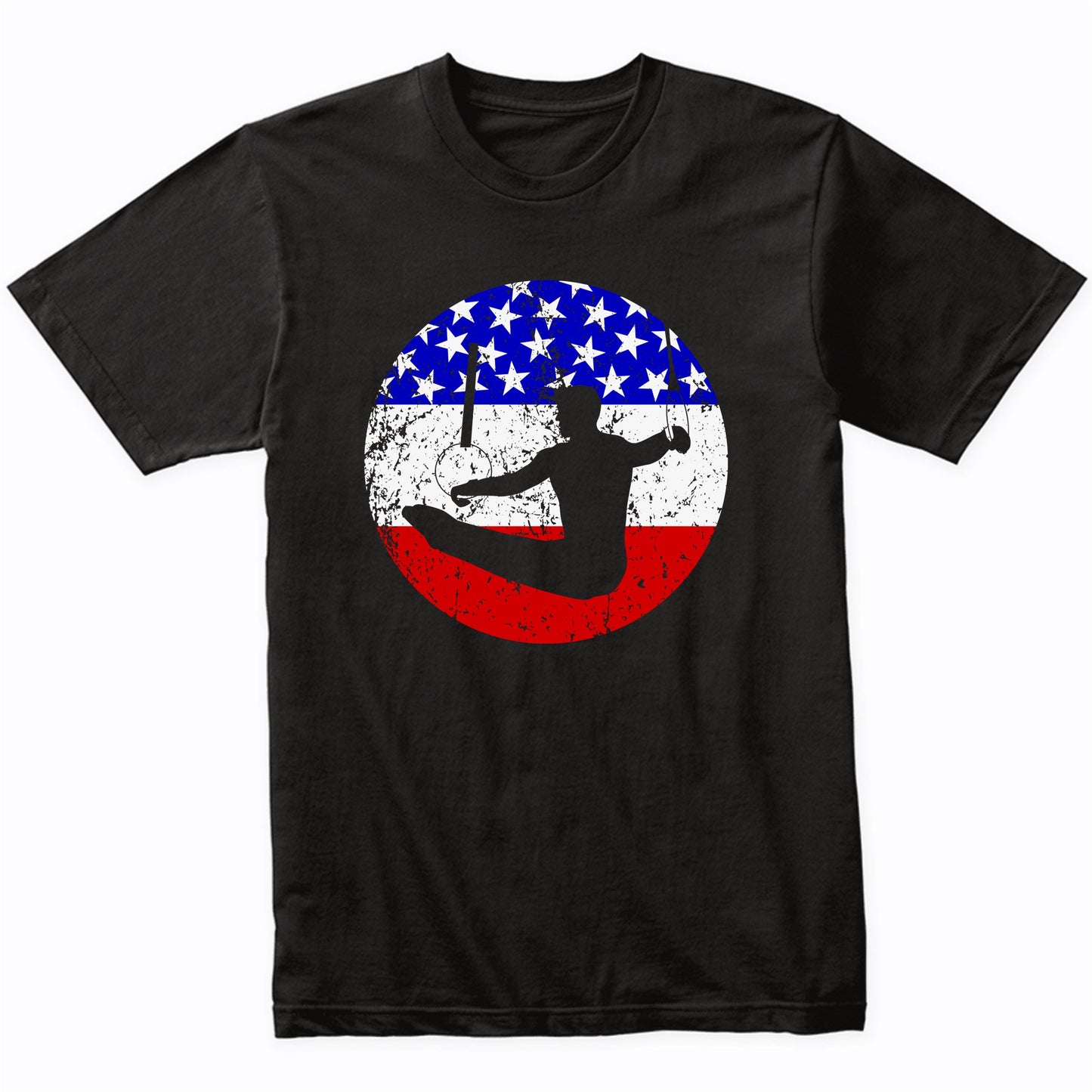 American Flag Gymnastics Shirt - Retro Gymnast T-Shirt