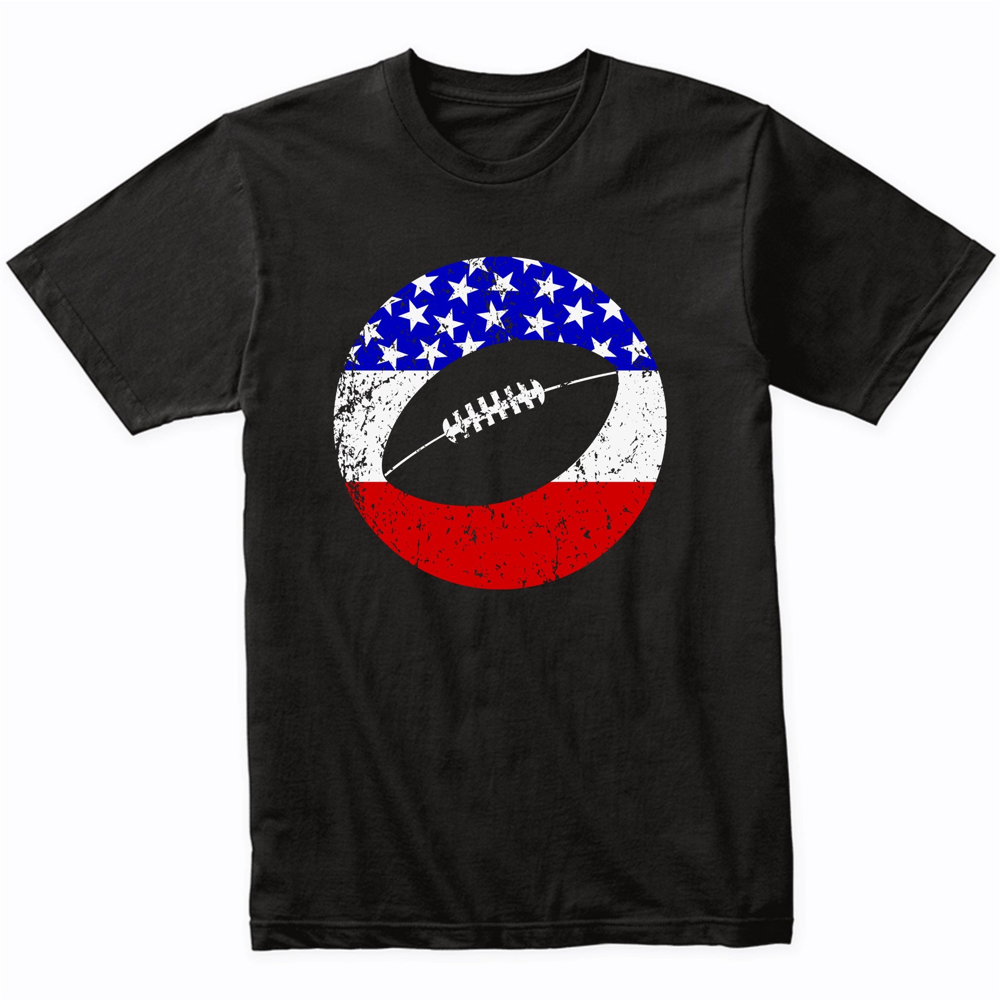 American Flag Football Shirt - Retro Football T-Shirt