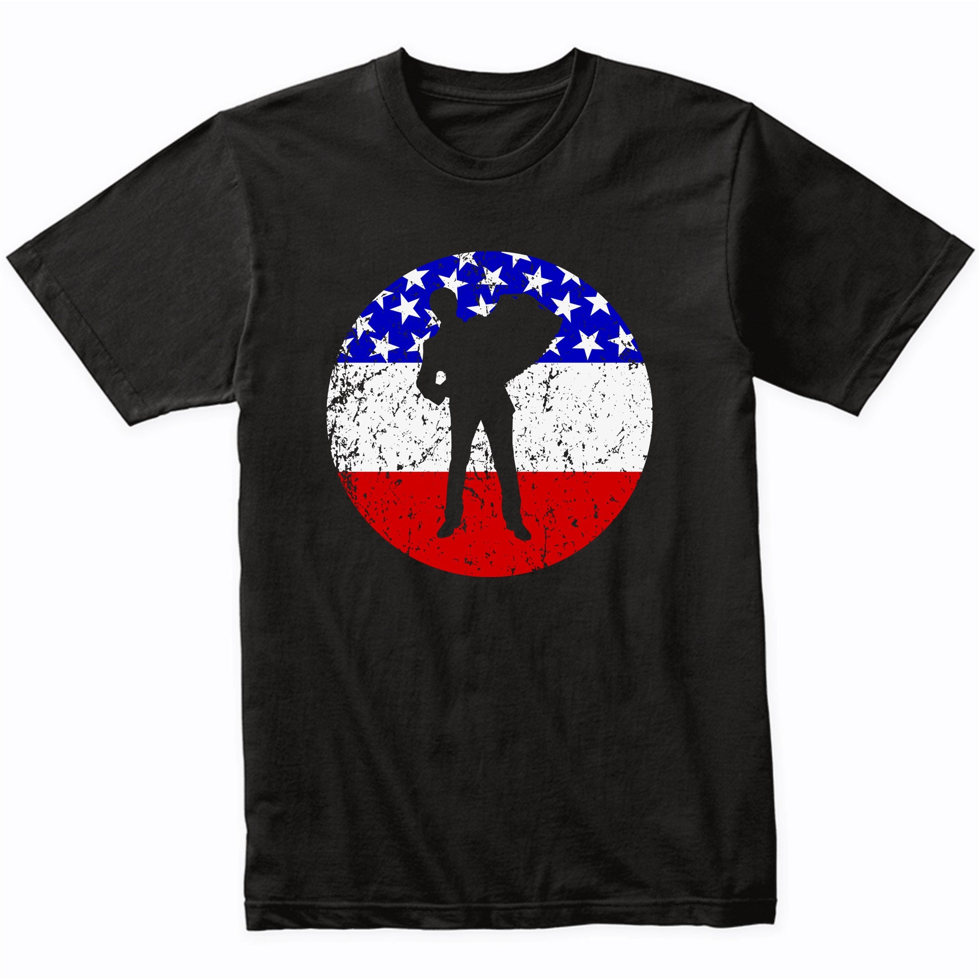 American Flag Accordion Shirt - Retro Music T-Shirt