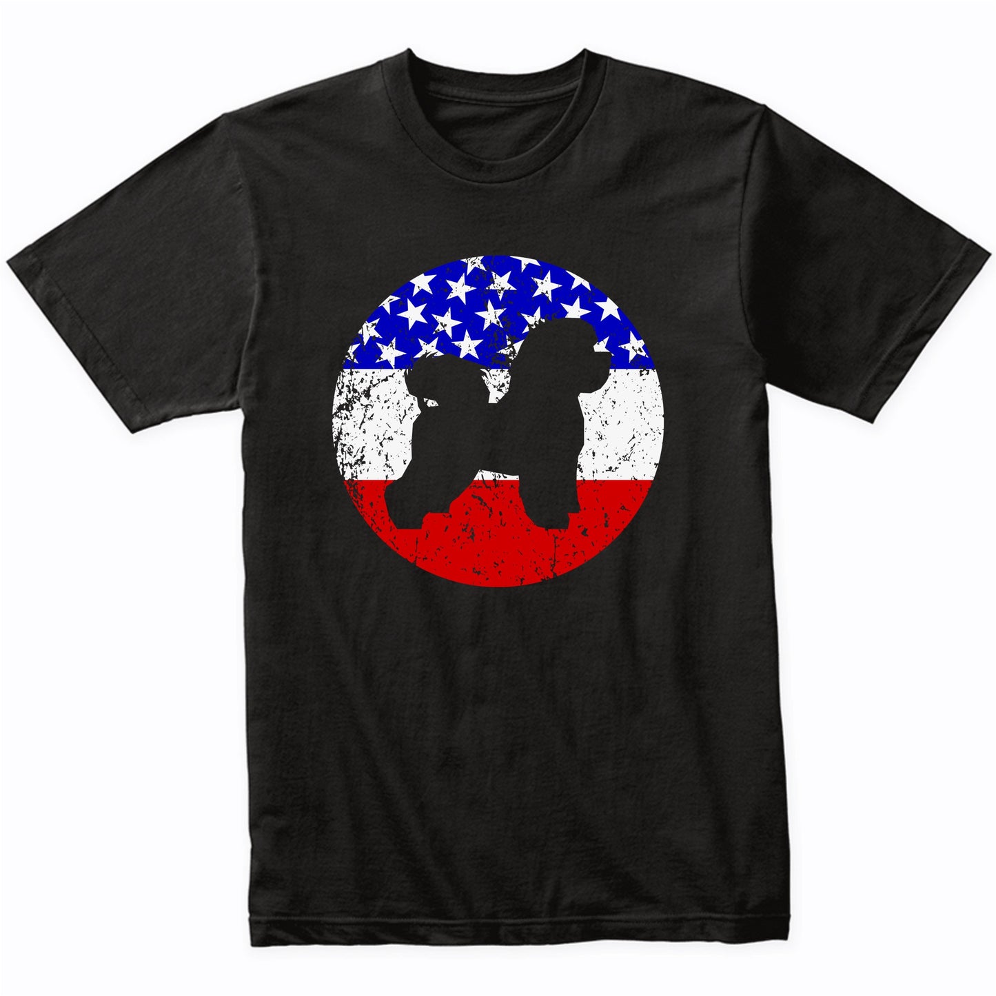 American Flag Bichon Frise Shirt - Retro Bichon Frise Dog T-Shirt