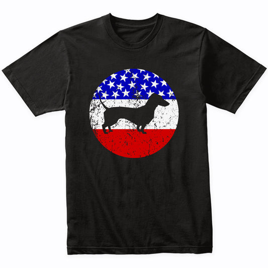 American Flag Dachshund Shirt - Retro Dachshund Dog T-Shirt