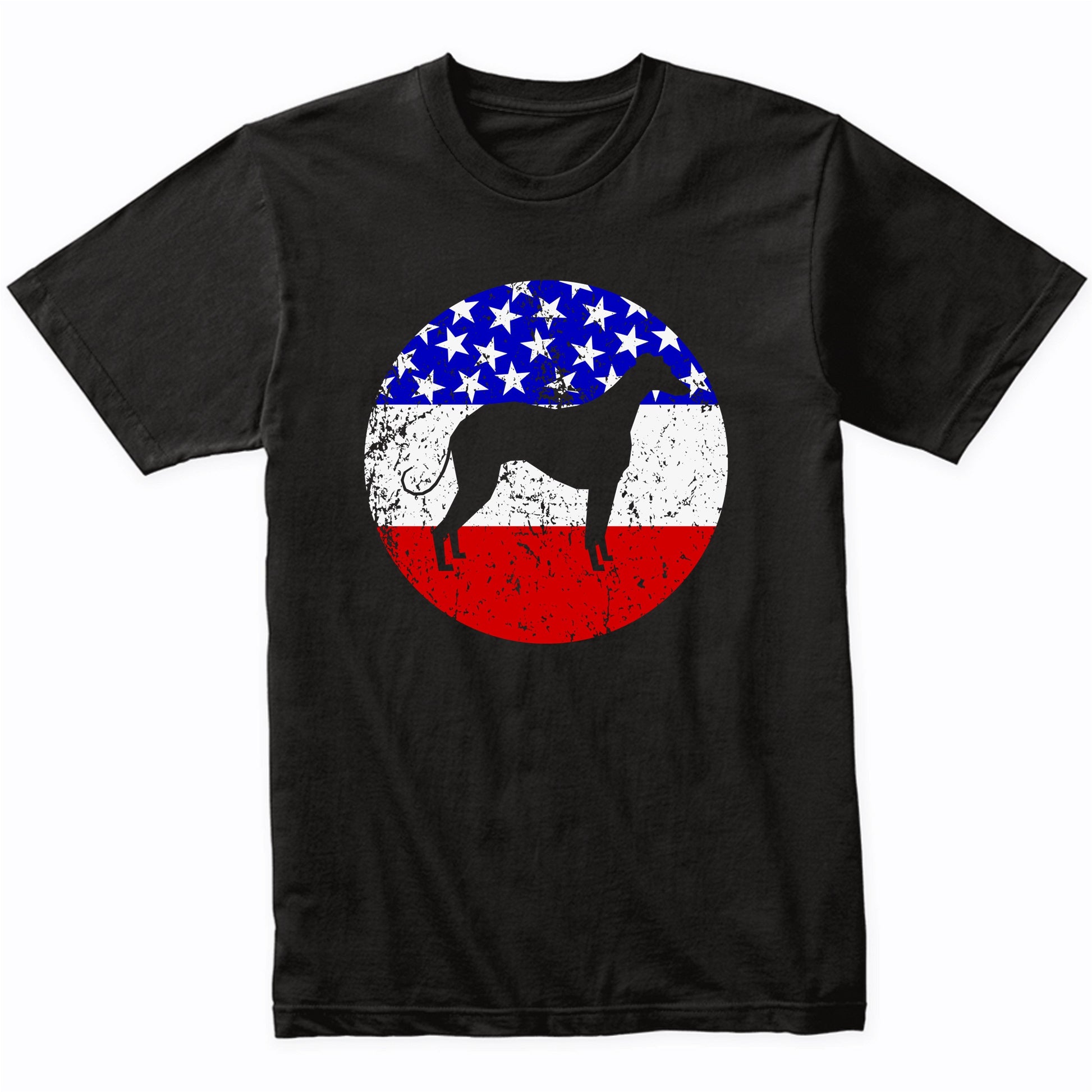 American Flag Greyhound Shirt - Retro Greyhound Dog T-Shirt