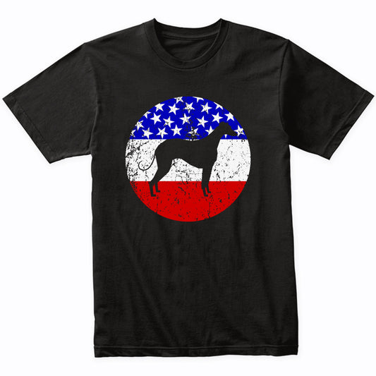 American Flag Greyhound Shirt - Retro Greyhound Dog T-Shirt