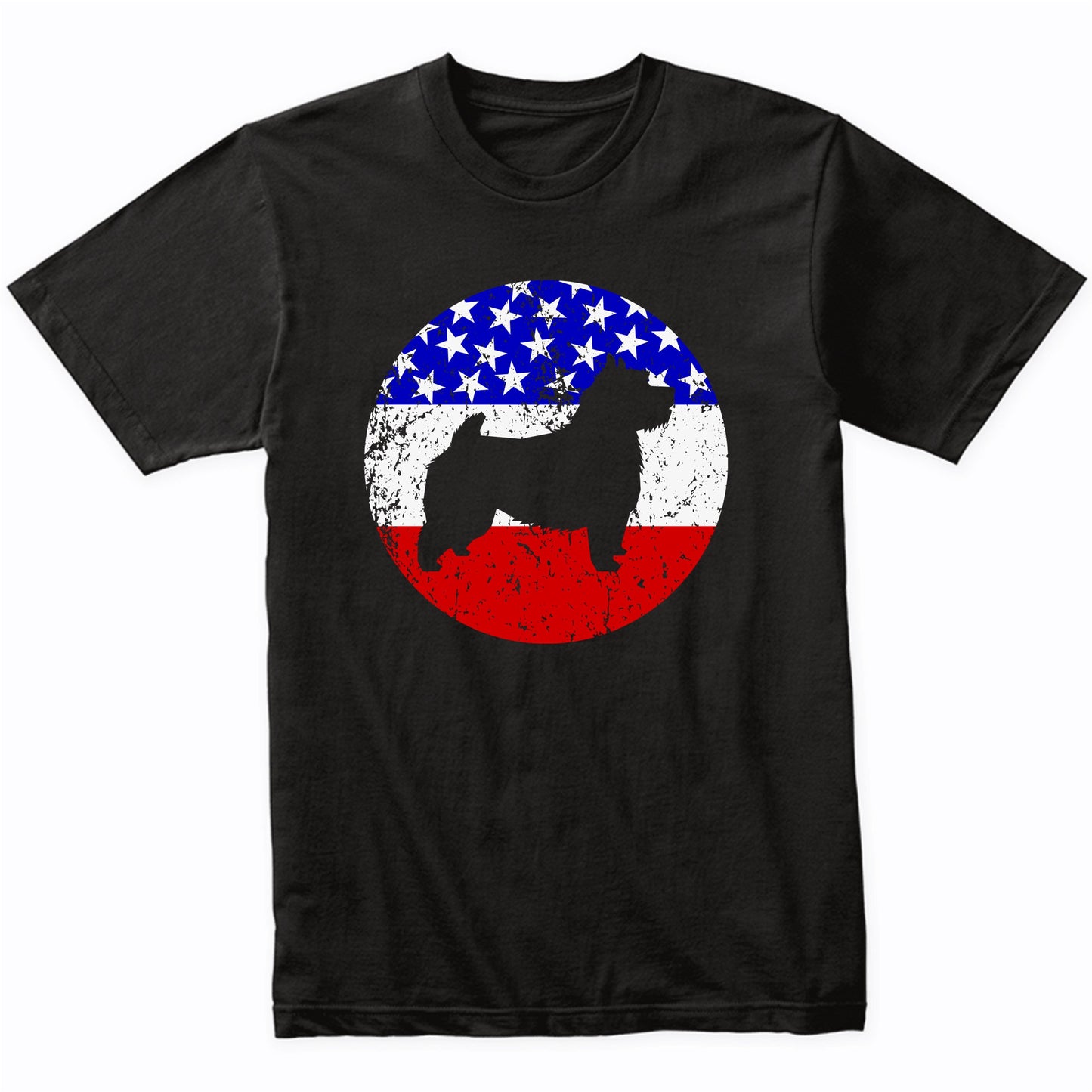 American Flag Norwich Terrier Shirt - Retro Norwich Terrier Dog T-Shirt