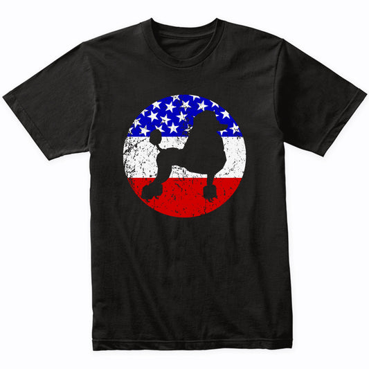 American Flag Poodle Shirt - Retro Poodle Dog T-Shirt
