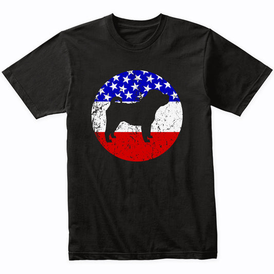 American Flag Shar Pei Shirt - Retro Shar Pei Dog T-Shirt