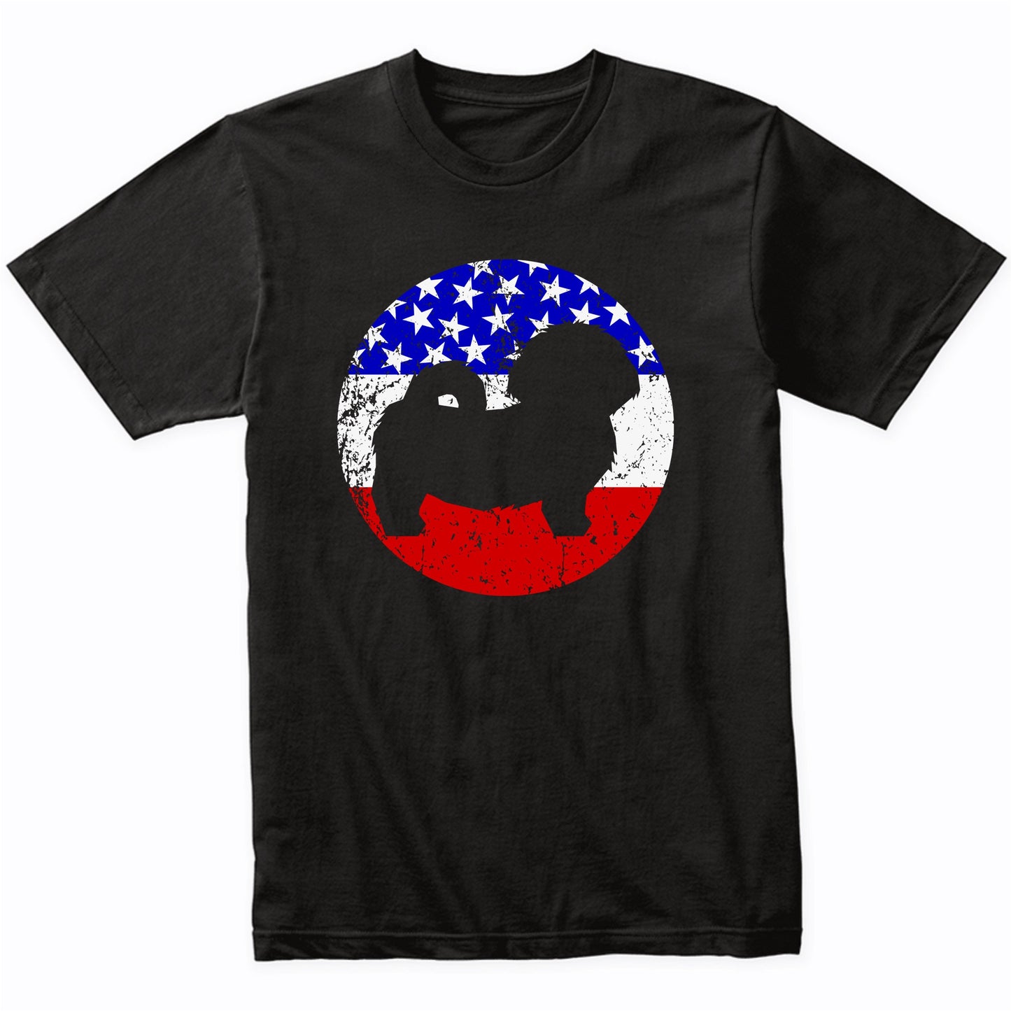 American Flag Shih Tzu Shirt - Retro Shih Tzu Dog T-Shirt
