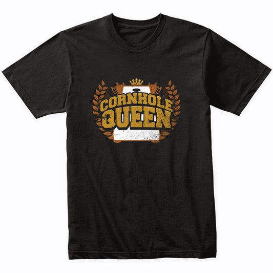 Cornhole Queen Funny Cornhole Tournament T-Shirt