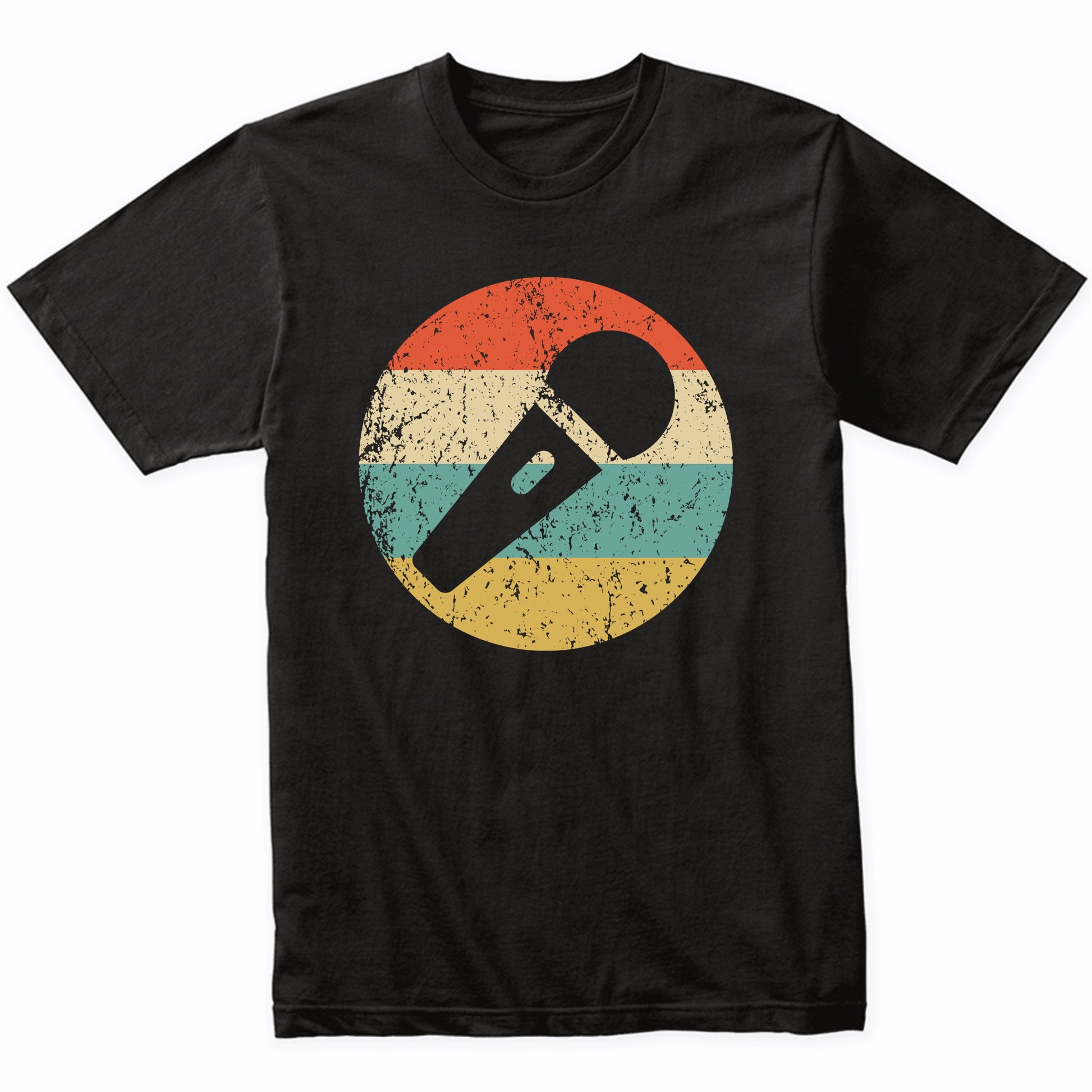 Karaoke Singer Shirt - Retro Microphone Icon T-Shirt