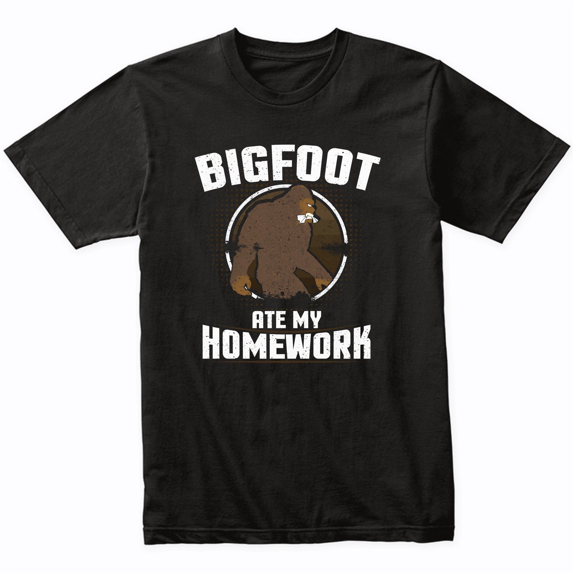 Bigfoot Ate My Homework Funny Sasquatch Shirt