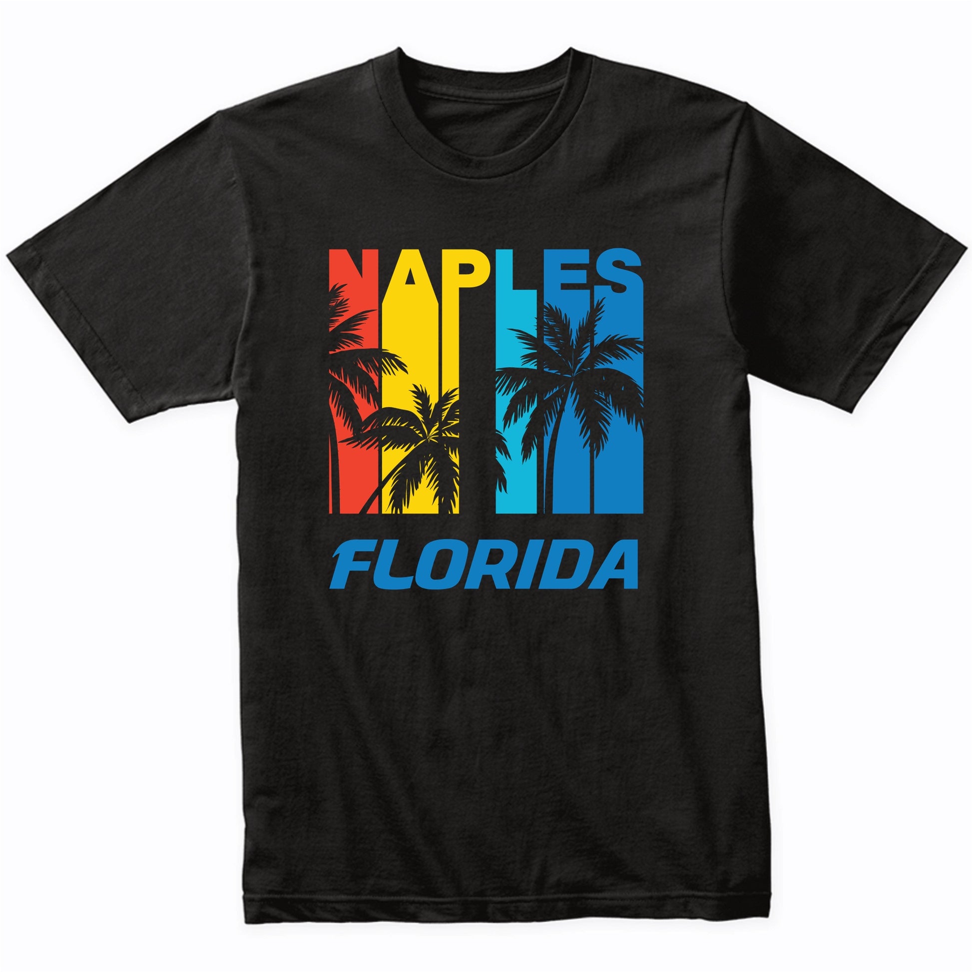 Retro Naples Florida Palm Trees Vacation T-Shirt