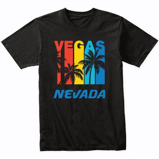 Retro Las Vegas Nevada Palm Trees Vacation T-Shirt