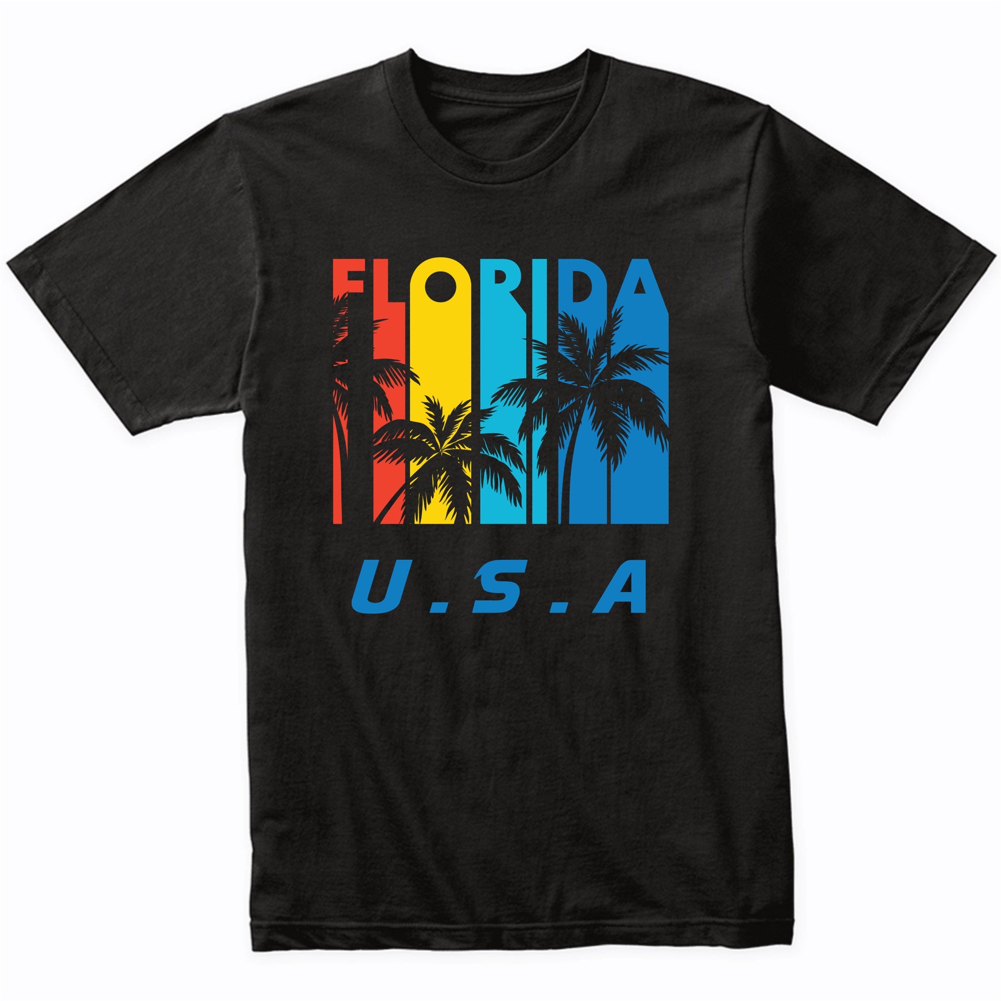 Retro Florida Palm Trees Vacation T-Shirt