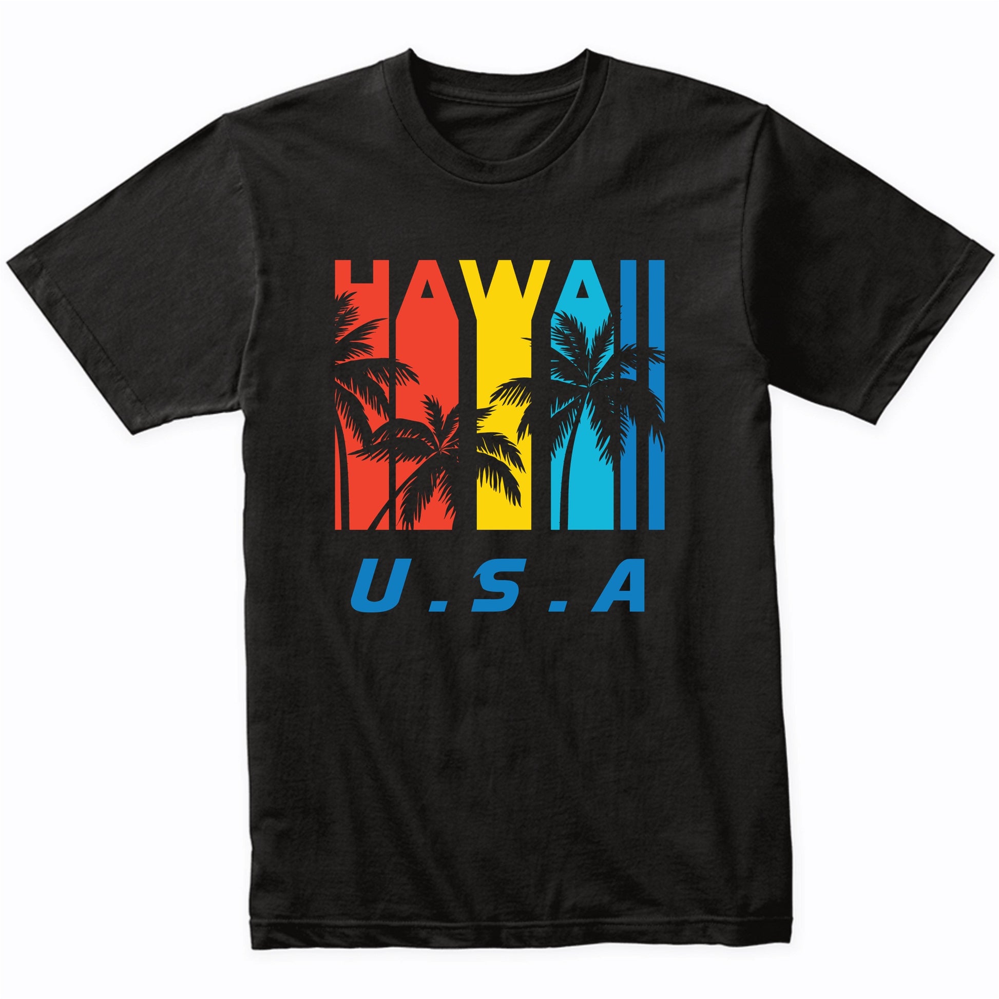 Retro Hawaii Palm Trees Vacation T-Shirt