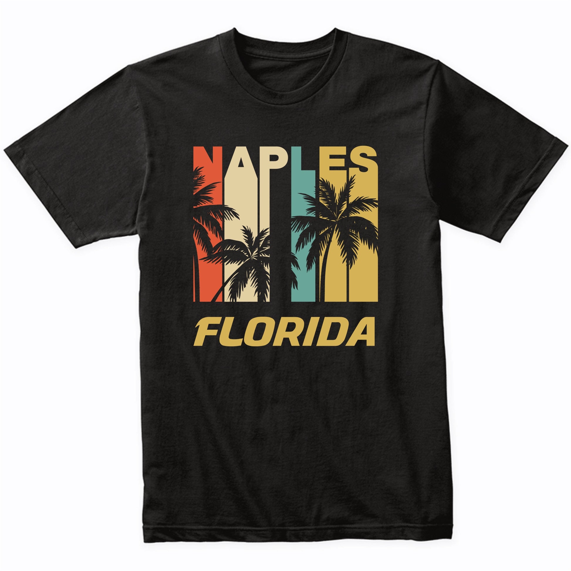Retro Naples Florida Palm Trees Vacation T-Shirt