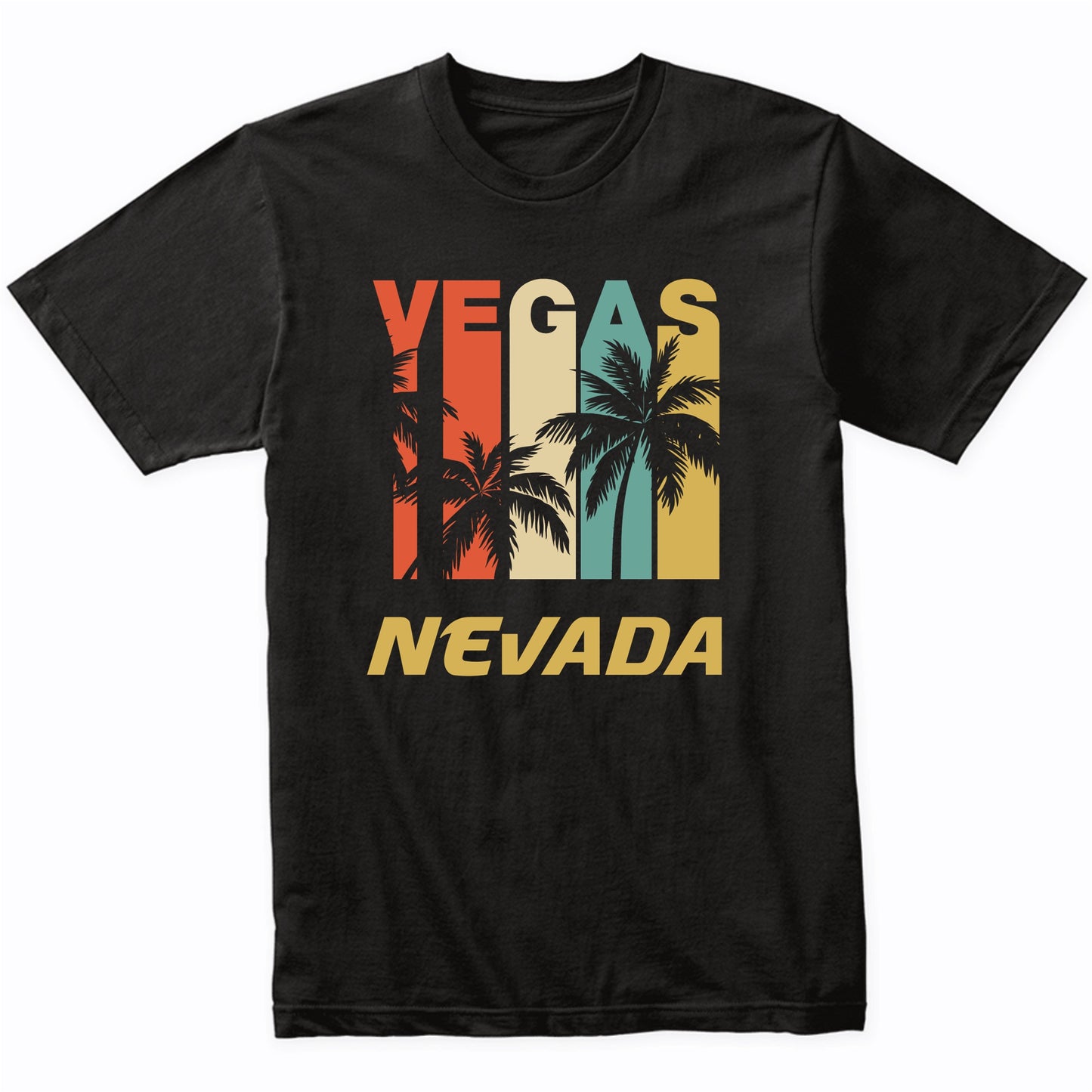 Retro Las Vegas Nevada Palm Trees Vacation T-Shirt