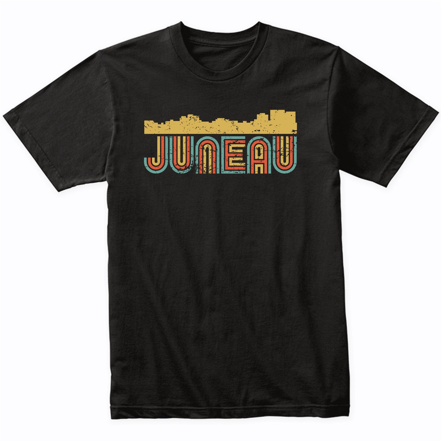 Retro Juneau Alaska Skyline T-Shirt
