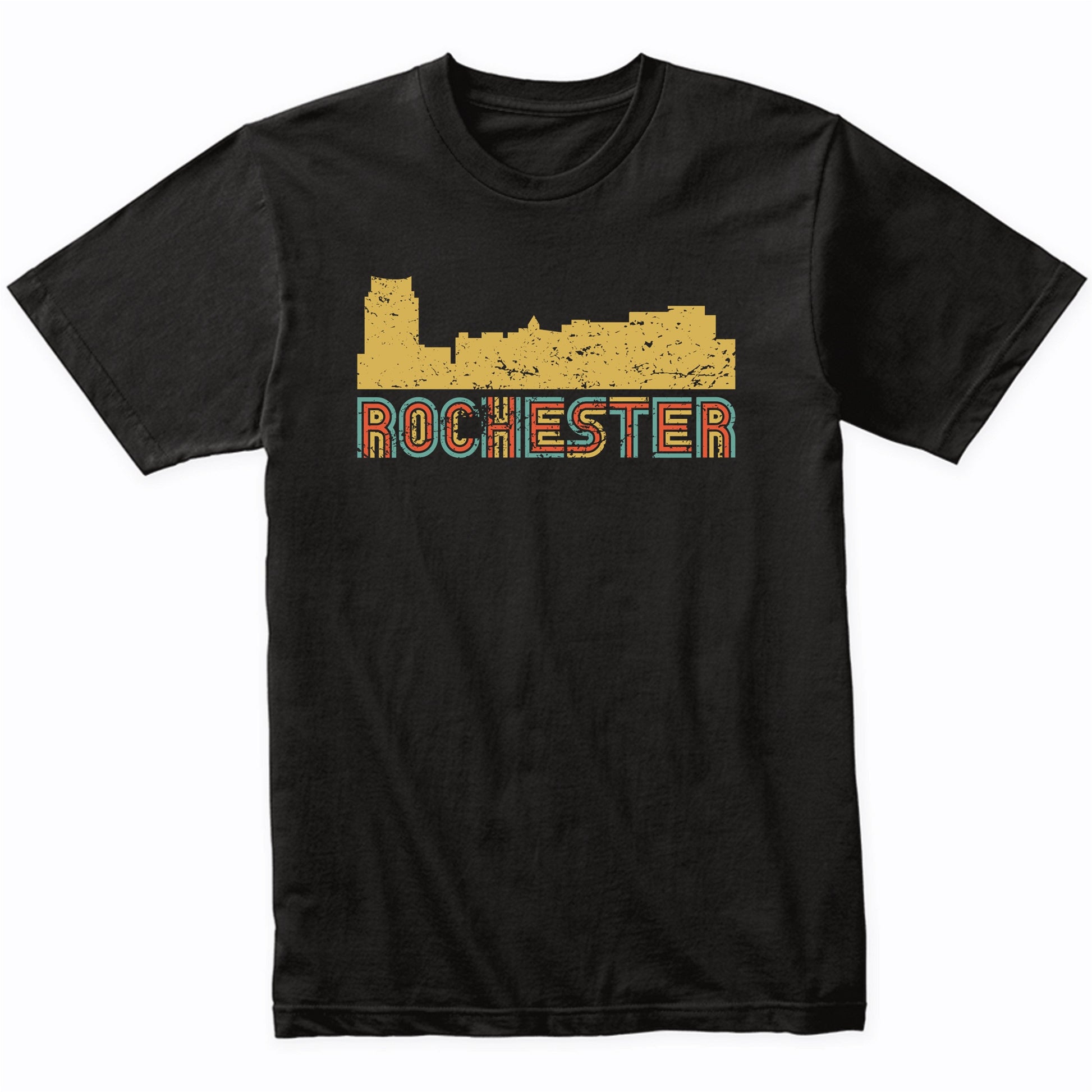 Retro Rochester Minnesota Skyline T-Shirt