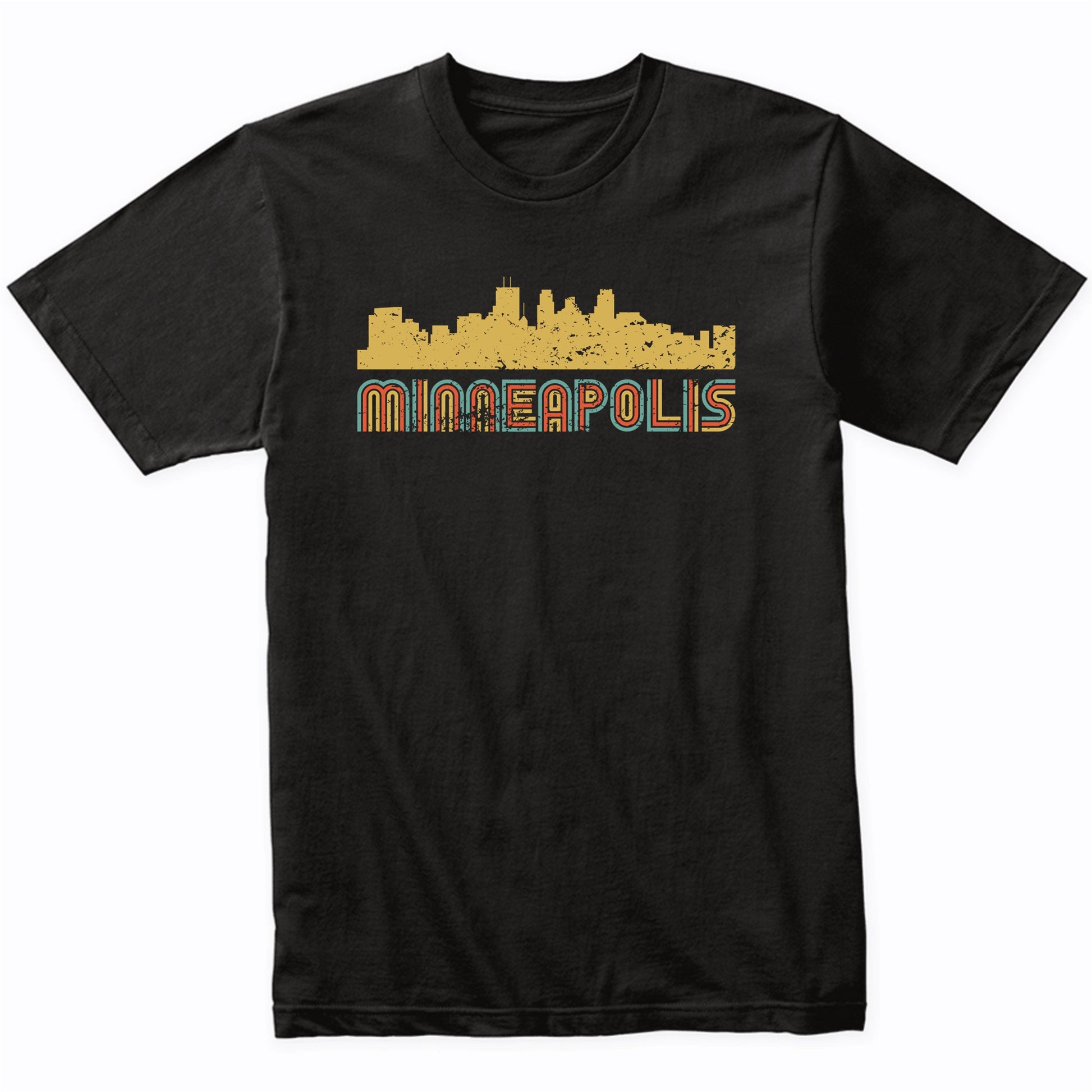 Retro Minneapolis Minnesota Skyline T-Shirt