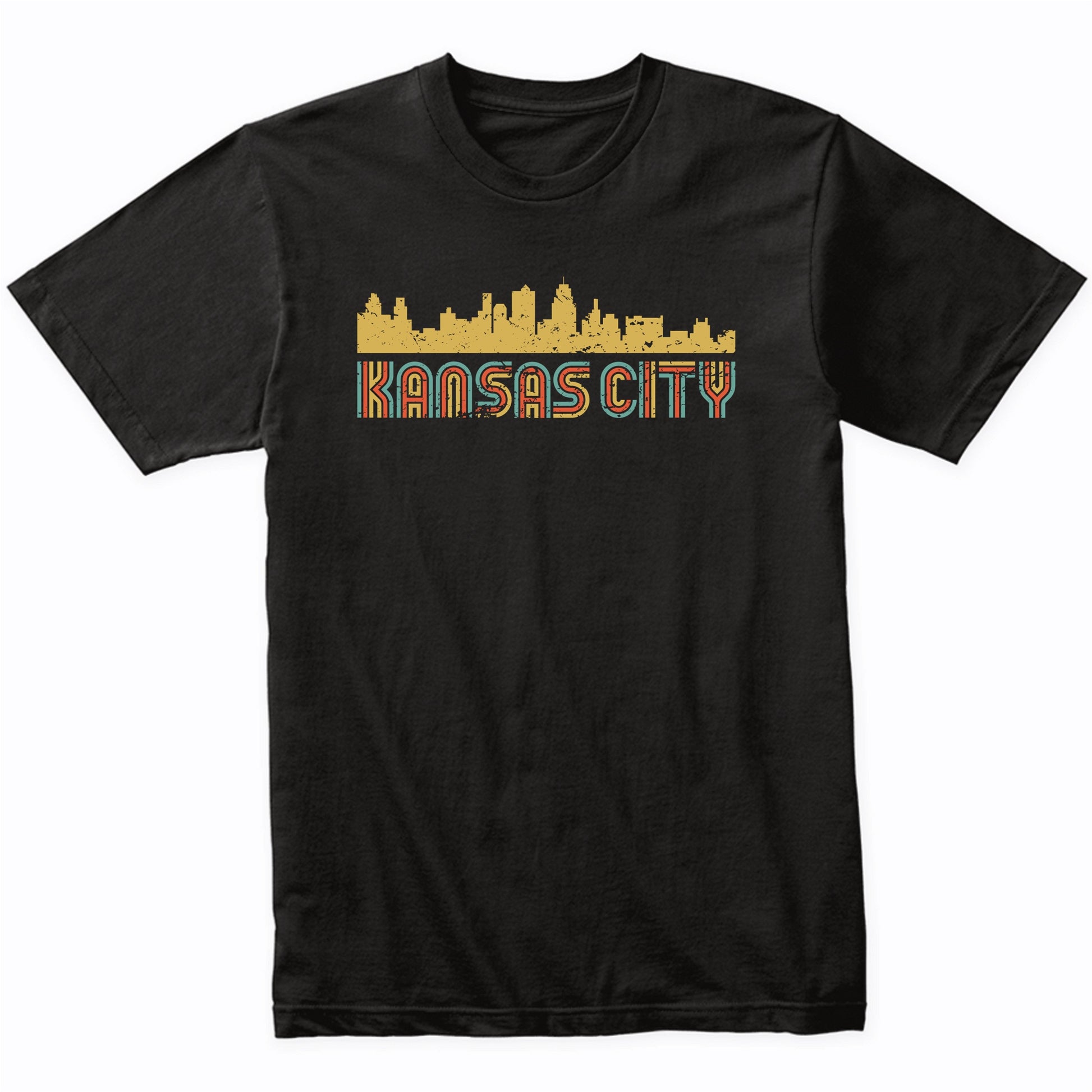 Retro Kansas City Missouri Skyline T-Shirt