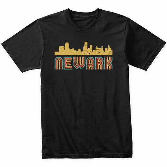 Retro Newark New Jersey Skyline T-Shirt