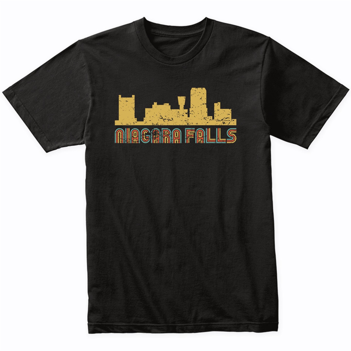 Retro Niagara Falls New York Skyline T-Shirt