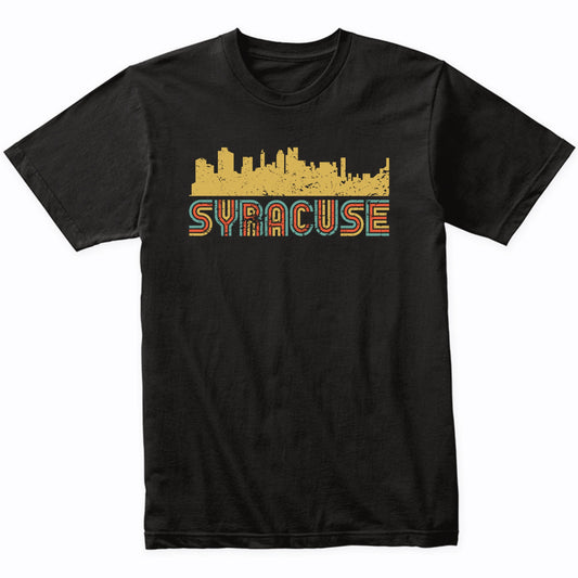 Retro Syracuse New York Skyline T-Shirt