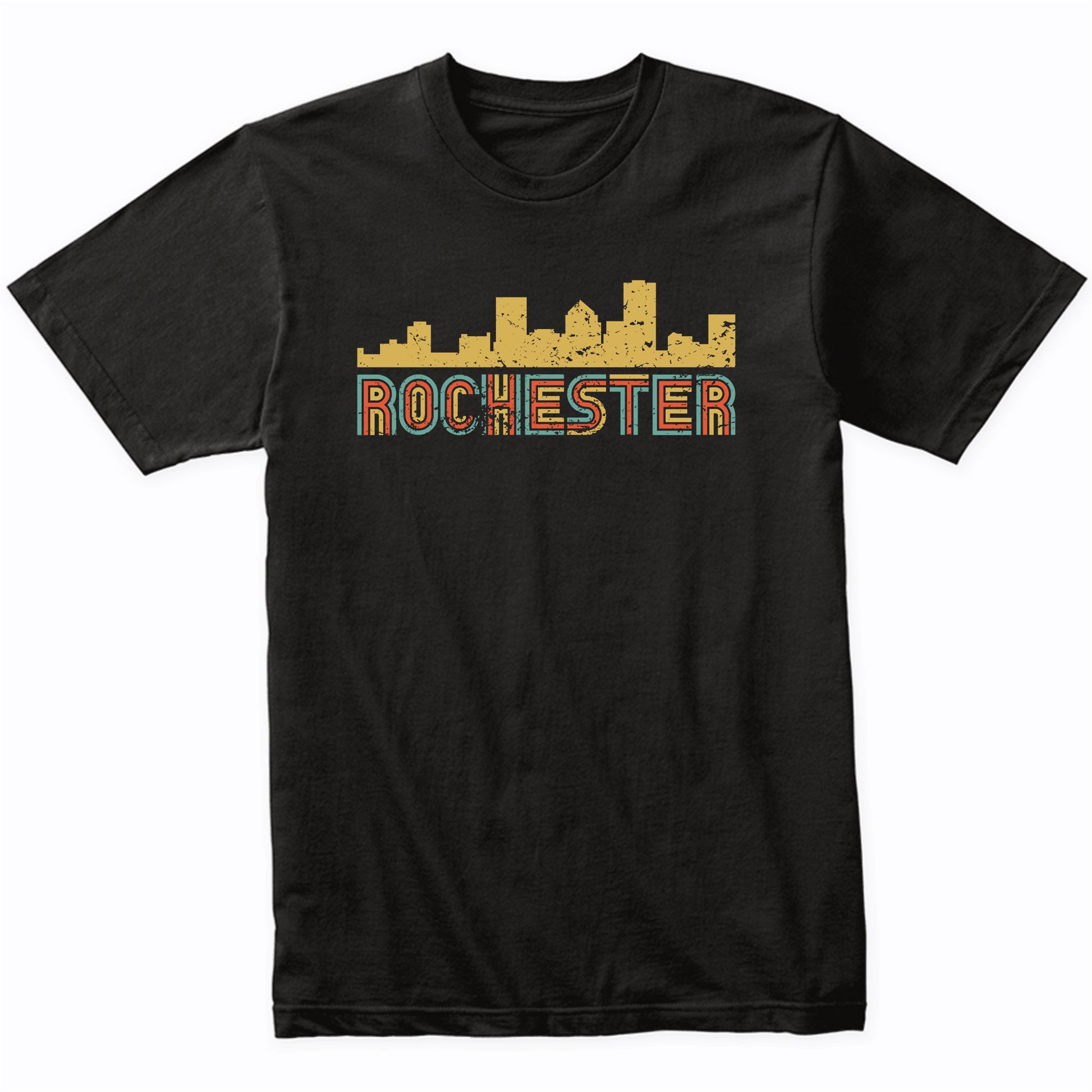 Retro Rochester New York Skyline T-Shirt