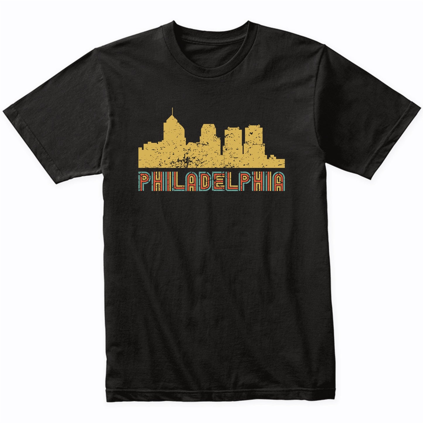 Retro Philadelphia Pennsylvania Skyline T-Shirt