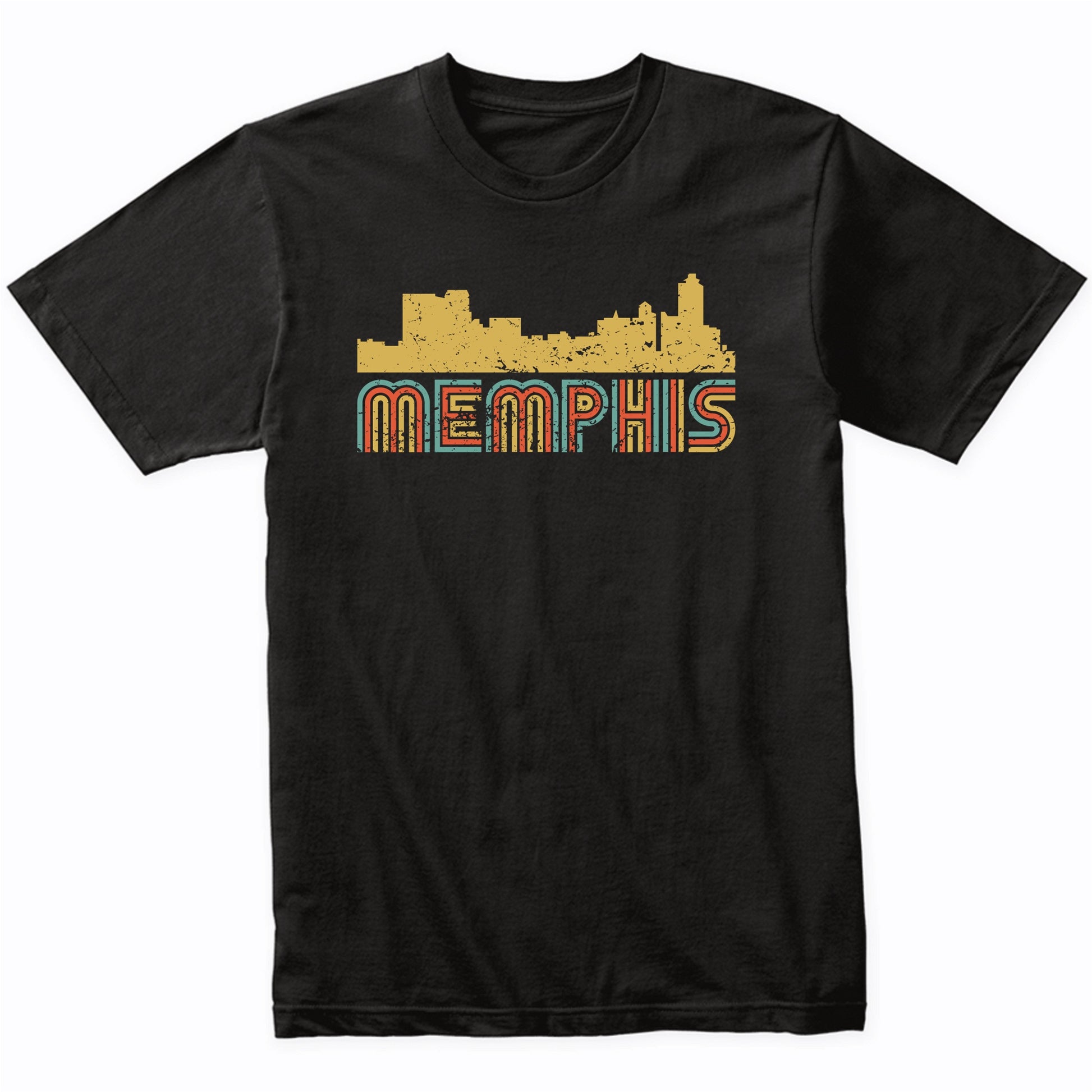 Retro Memphis Tennessee Skyline T-Shirt