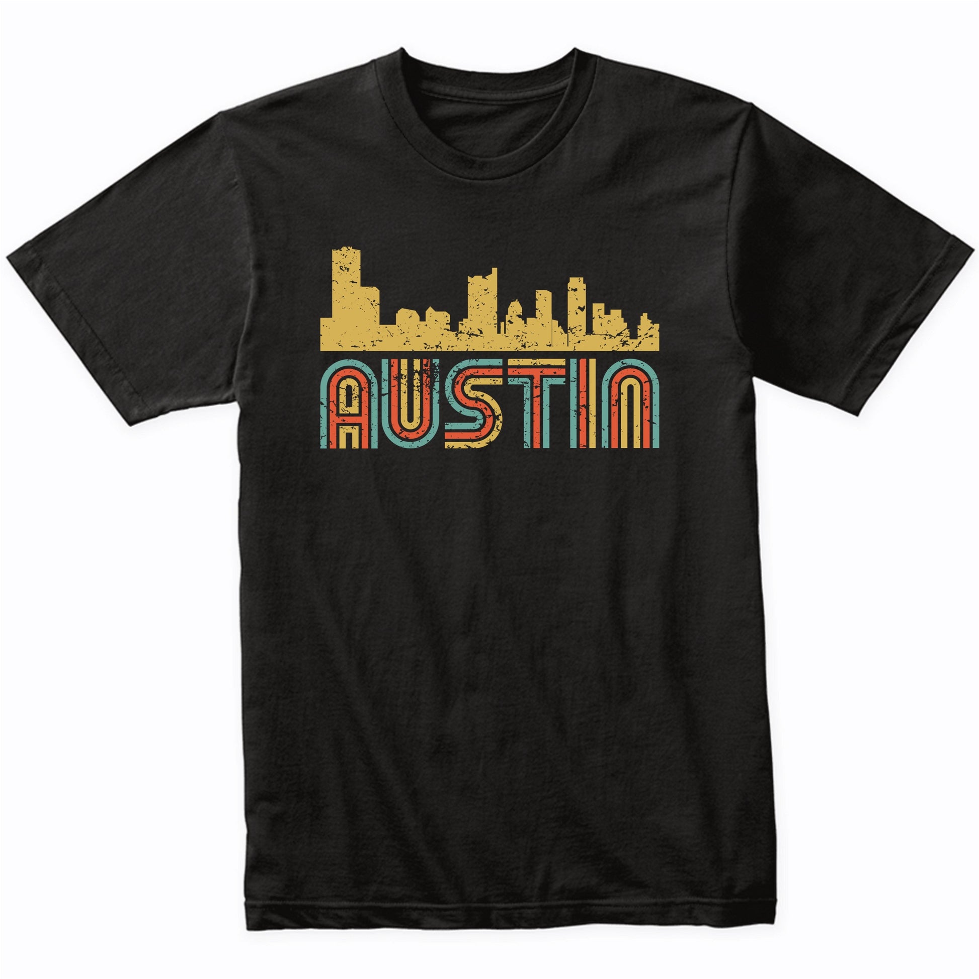 Retro Austin Texas Skyline T-Shirt
