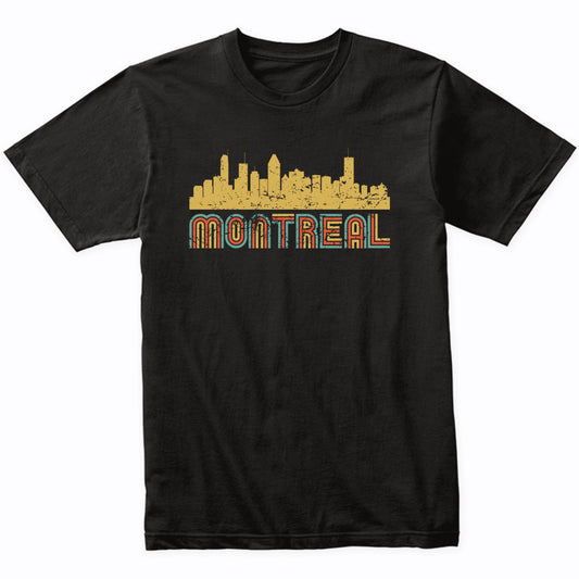 Retro Montreal Quebec Canada Skyline T-Shirt