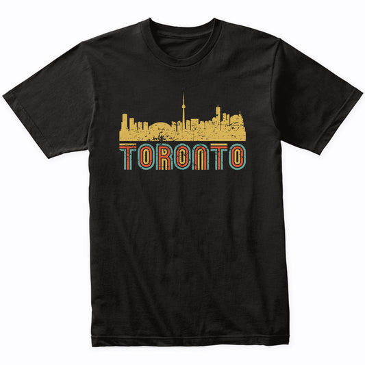 Retro Toronto Ontario Canada Skyline T-Shirt