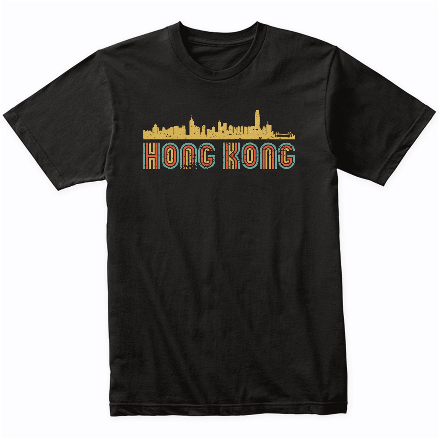 Retro Hong Kong Skyline T-Shirt