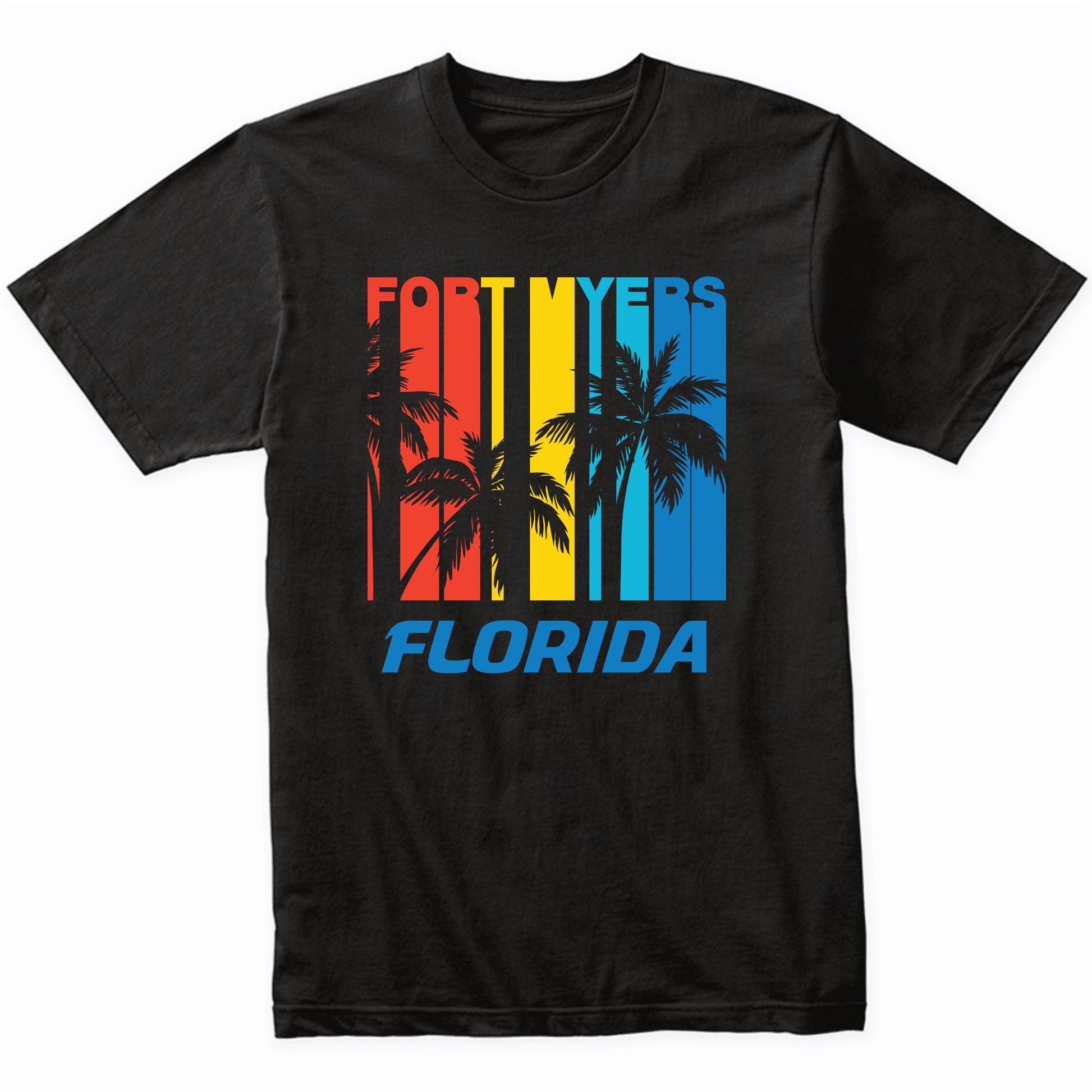 Retro Fort Myers Florida Palm Trees Vacation T-Shirt